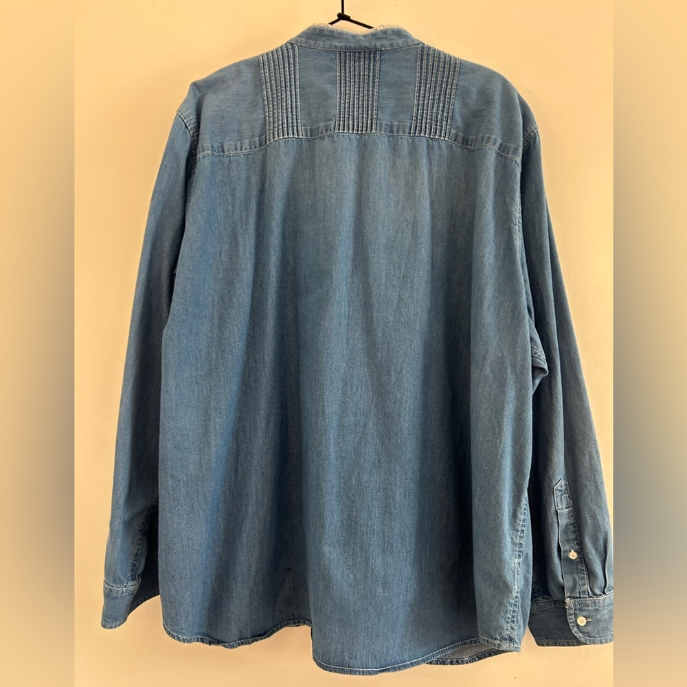 Vintage LAUREN Ralph Lauren Chambray Button Down 3x - Picture 3 of 5